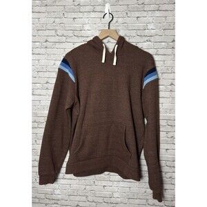 Marine Layer Banks Hoodie Sweatshirt Mens Medium Brown Blue